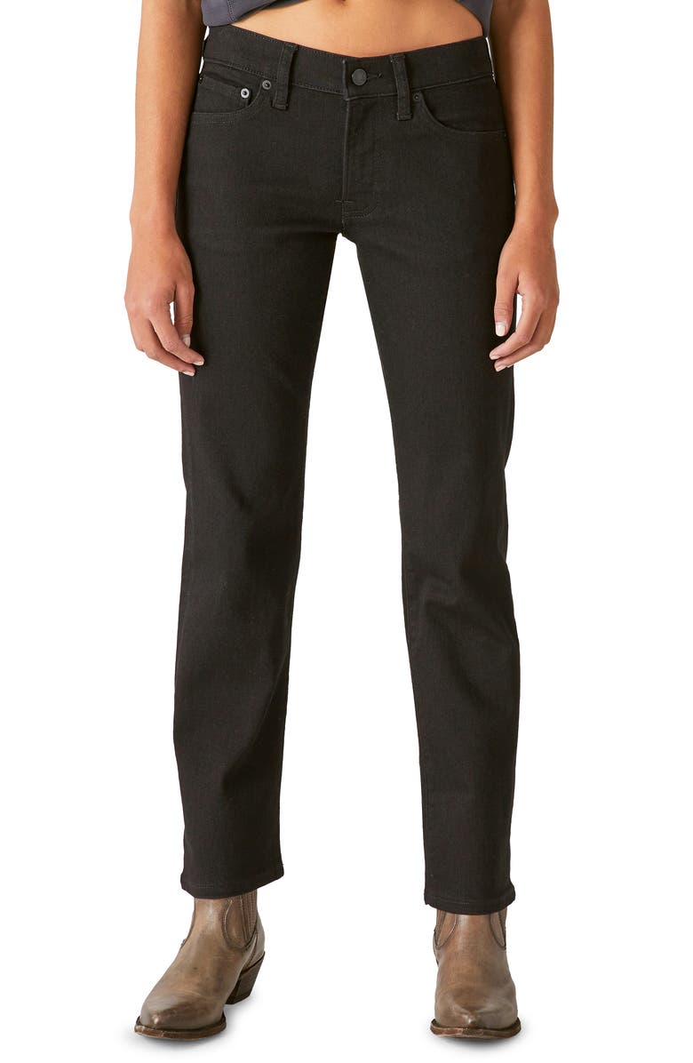 Lucky Brand Sweet Straight Leg Jeans, Main, color, Clean Black