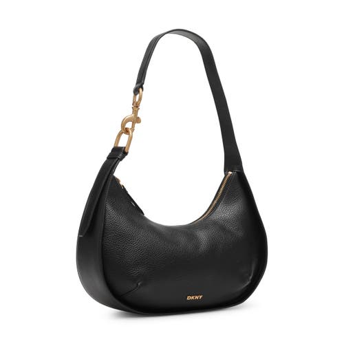 Dkny Thyme Medium Hobo Bag In Black/gold