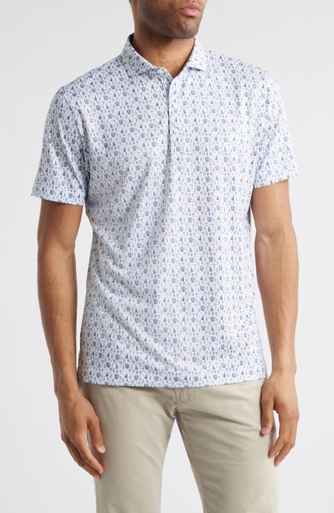 Manhatty Libations Print PREP-FORMANCE Golf Polo