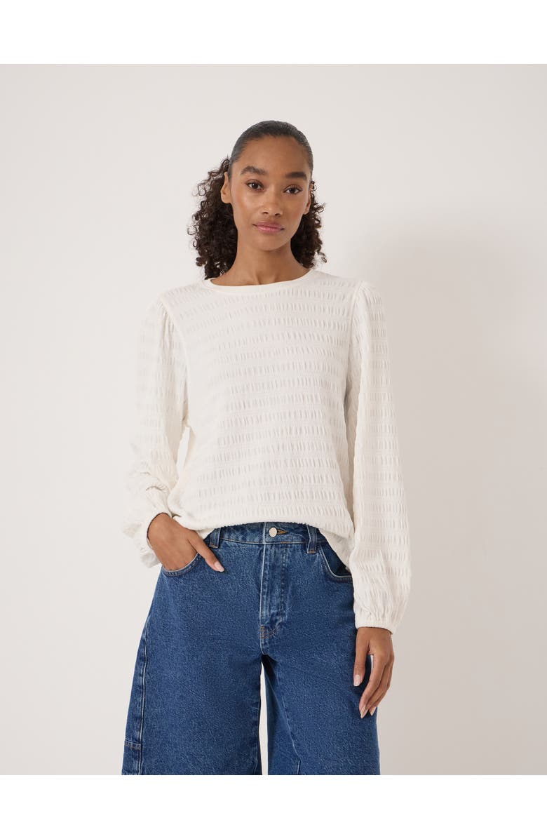 Hush Thalia Seersucker Top, Main, color, Stone White