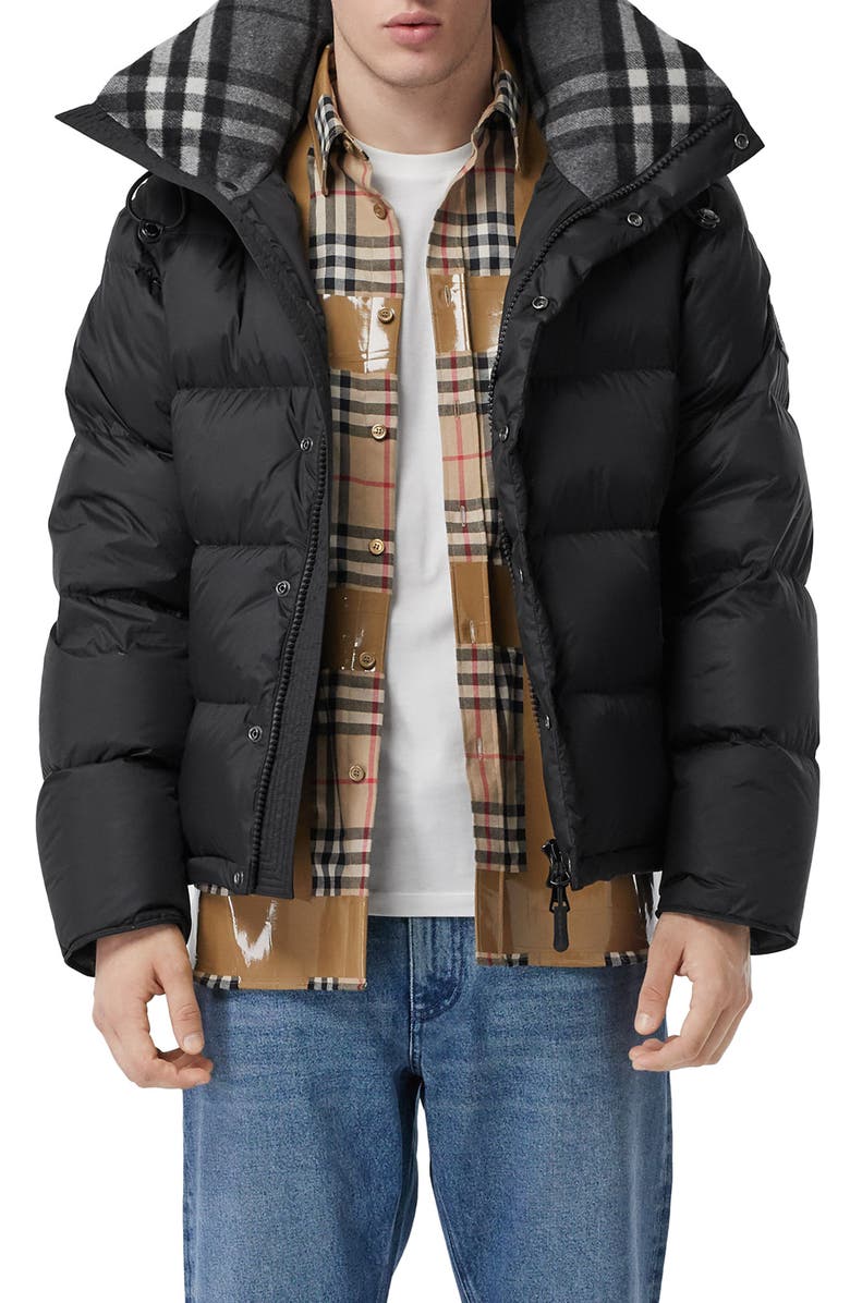 Burberry Lockwell Detachable Sleeve Down Puffer Coat, Main, color,
