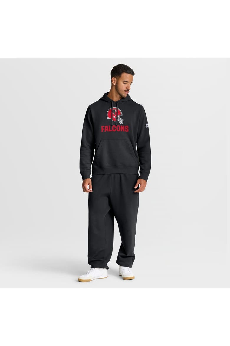 Men's Nike Black Atlanta Falcons Best Season Rewind Club Pullover Hoodie, Alternate, color, Black
