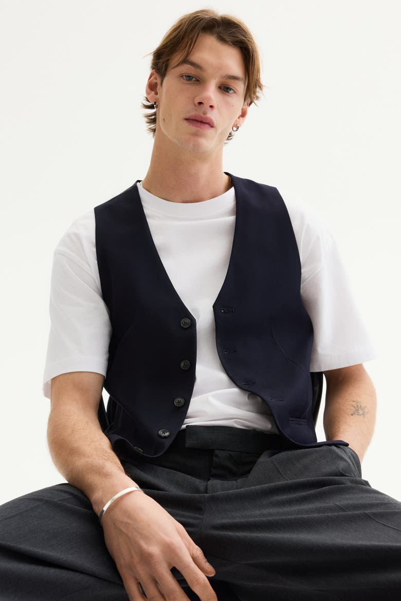 Slim Fit Suit Waistcoat, Alternate, color, Navy blue