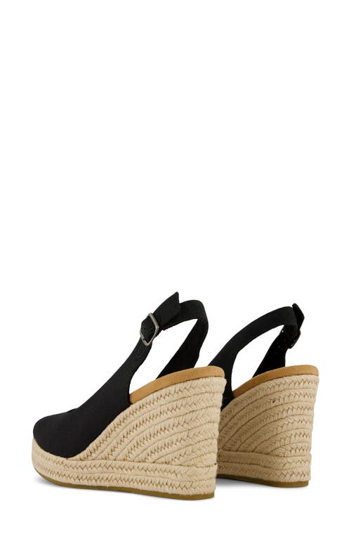Toms Camilla Slingback Espadrille Peep Toe Platform Wedge Sandal