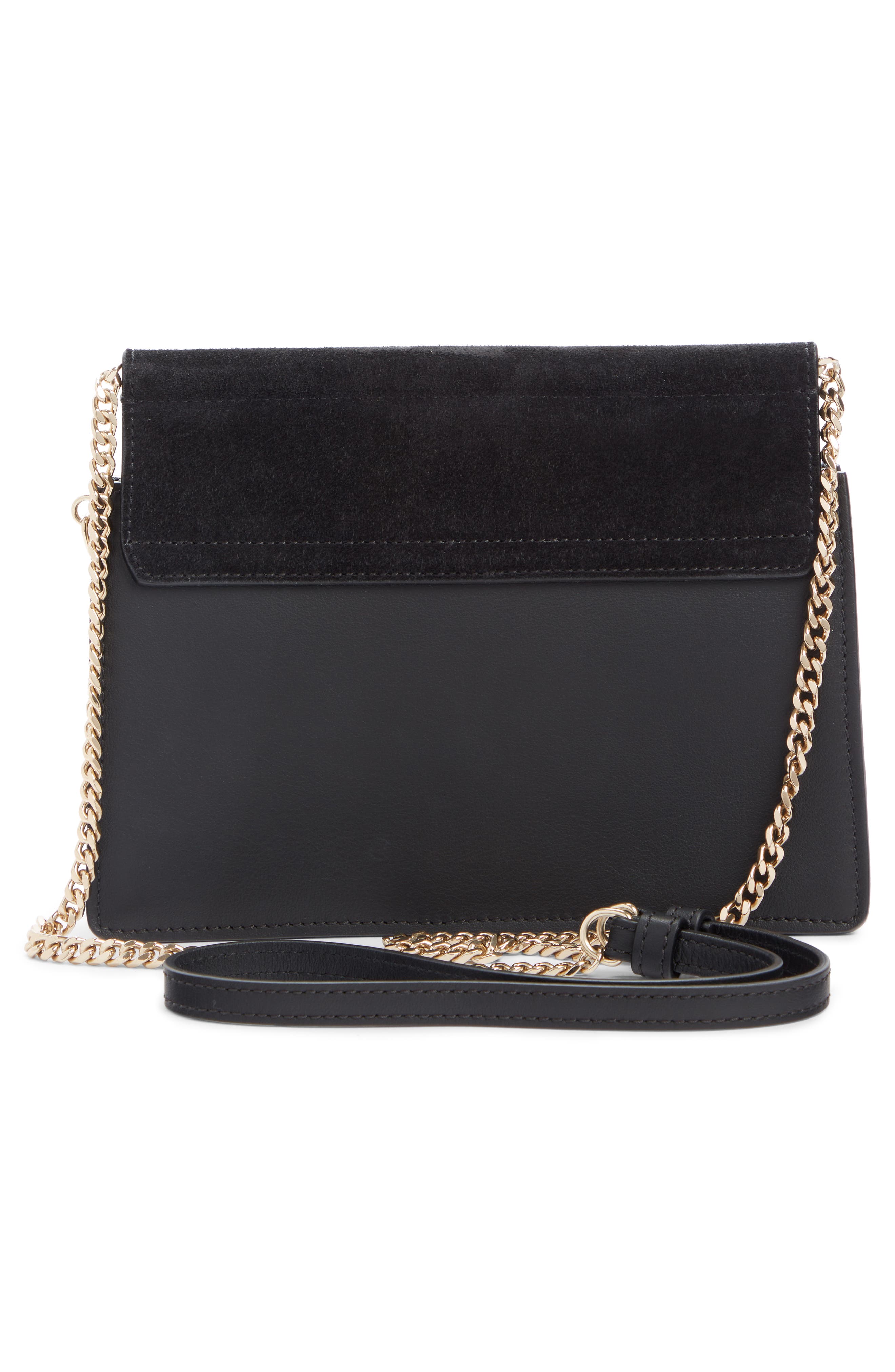 Chloé Mini Faye Suede & Leather Crossbody Bag, Alternate, color, 