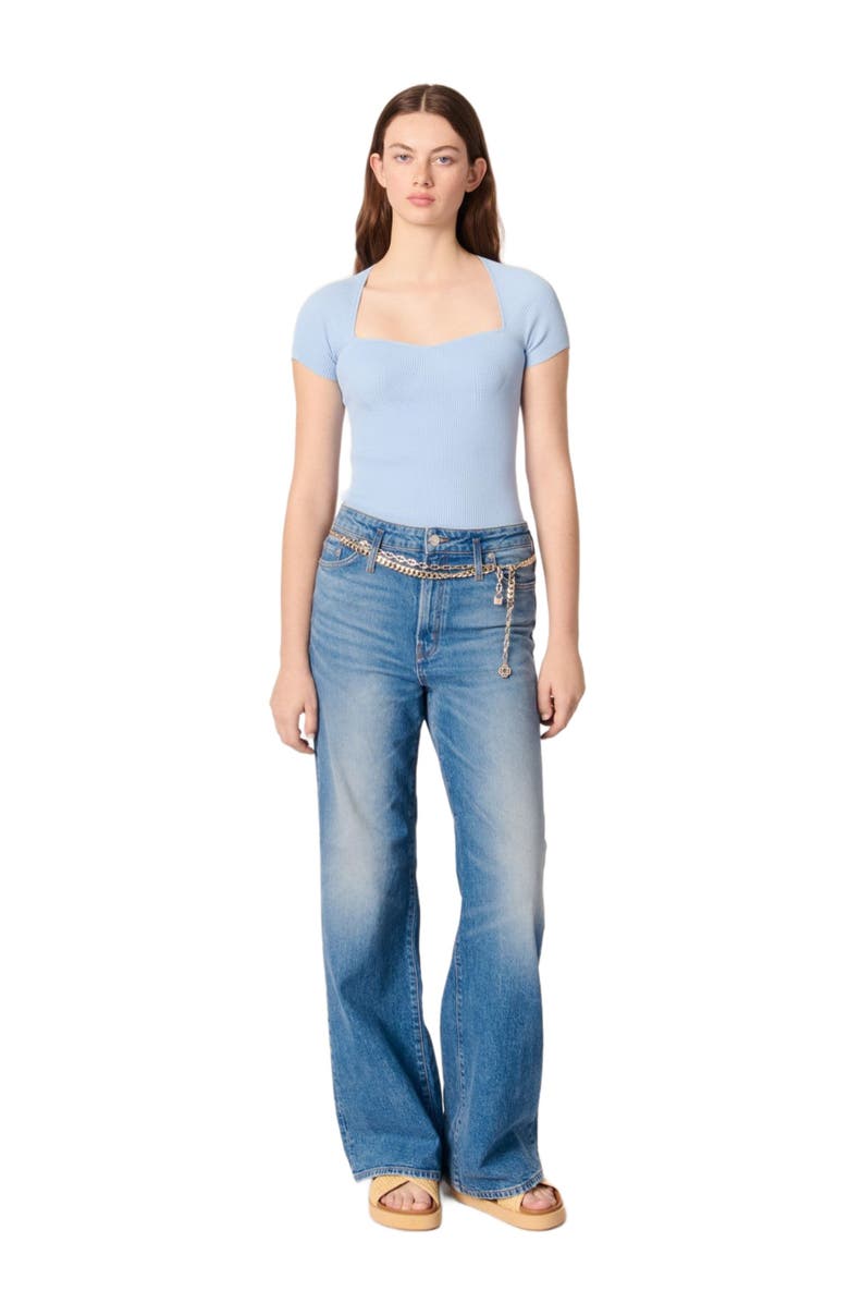 maje Rib knit top, Main, color,