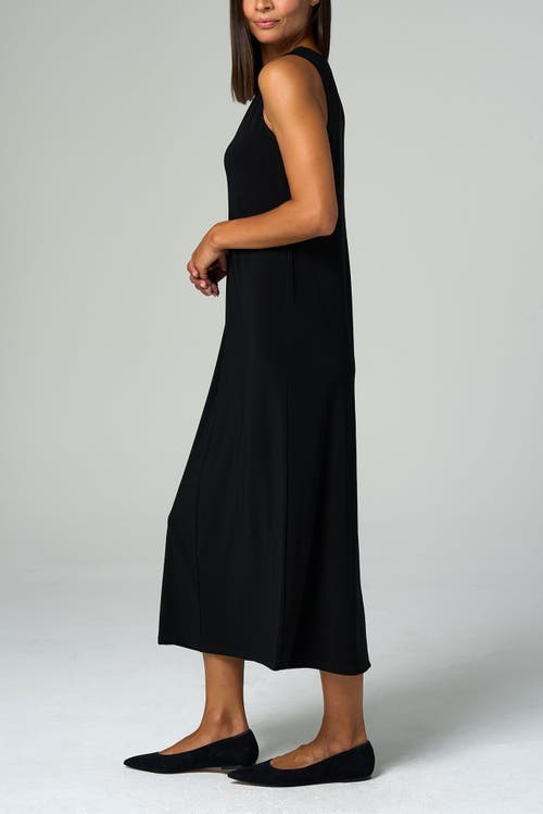 Franne Golde Luxe Stretch Sleeveless V-neck Maxi Dress
