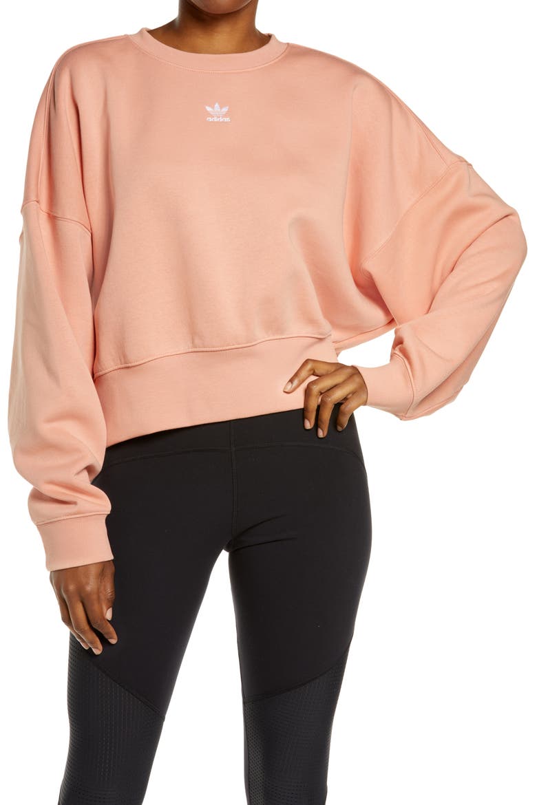 Women's Crewneck Sweatshirt, Main, color, AMBIENT BLUSH
