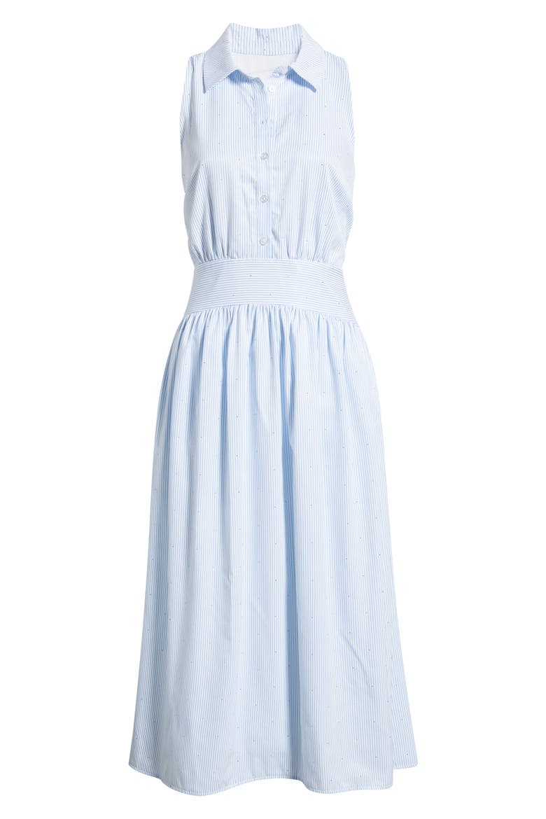 Stripe Sleeveless Shirtdress, Alternate, color, WHITE/ BLUE