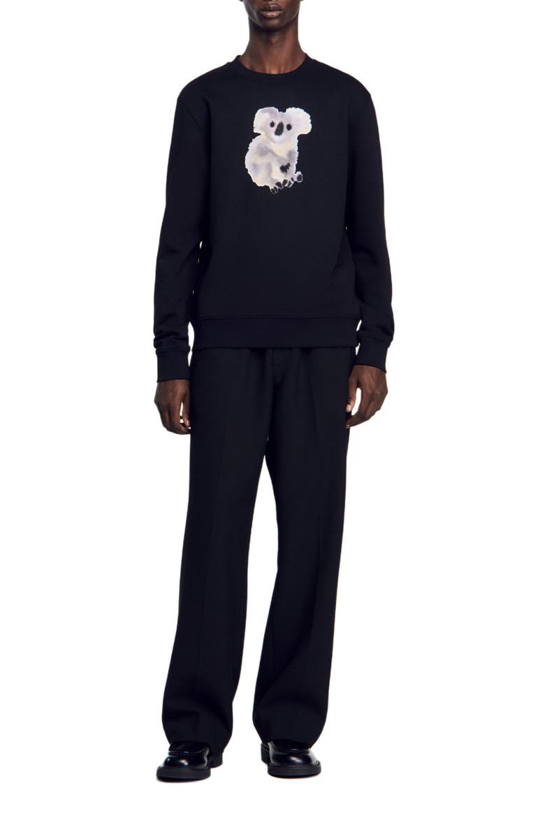 SANDRO Wild Animals sweatshirt, Alternate, color, 