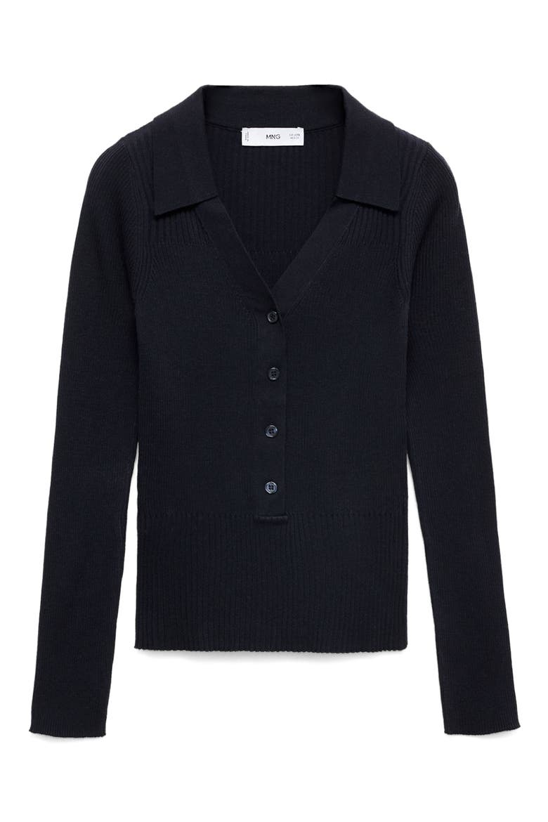 Johnny Collar Popover Sweater, Alternate, color, DARK NAVY