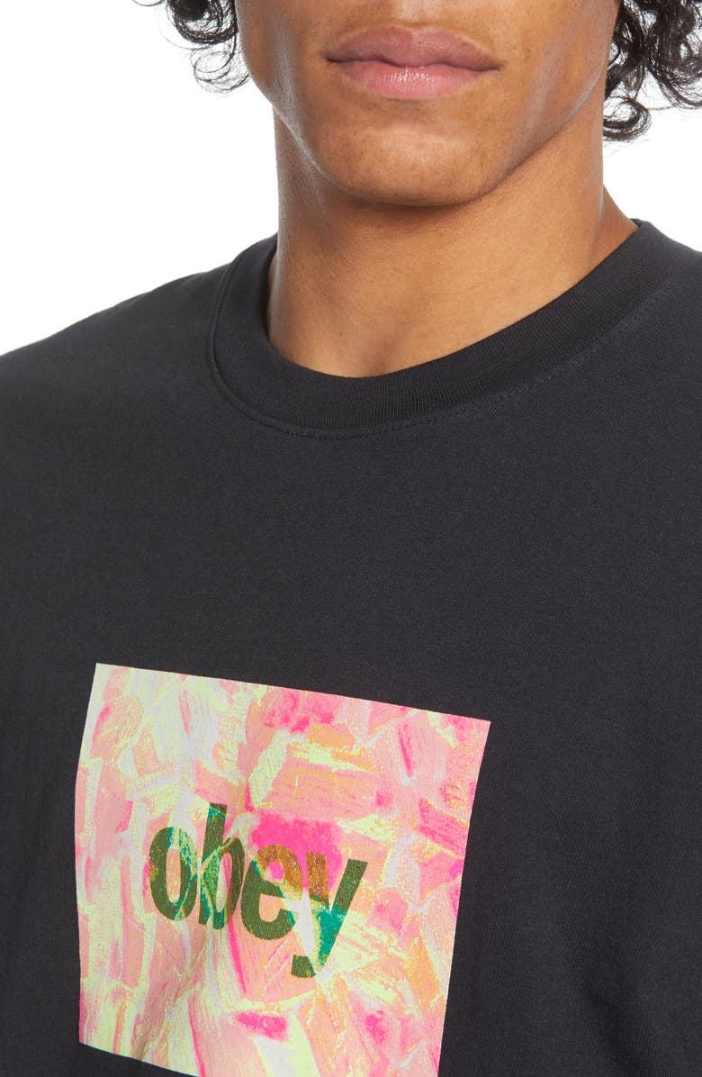 Obey Petrified Box Logo T-Shirt, Alternate, color, 