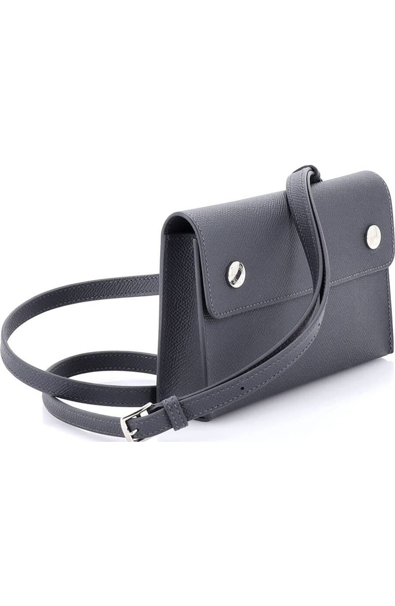 Pre-Owned Hermes Double Snap Pochette Crossbody Epsom, Alternate, color, Gris Misty