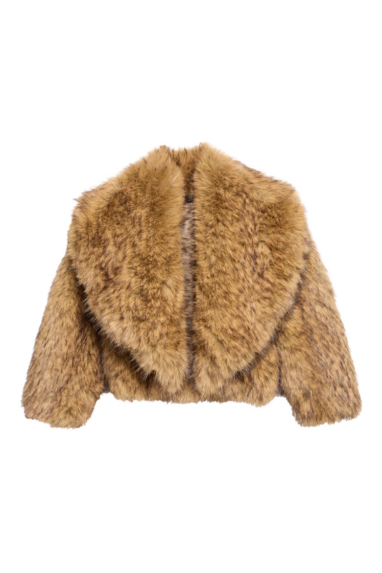 Georgia Moon Faux Fur Jacket, Main, color, BEIGE