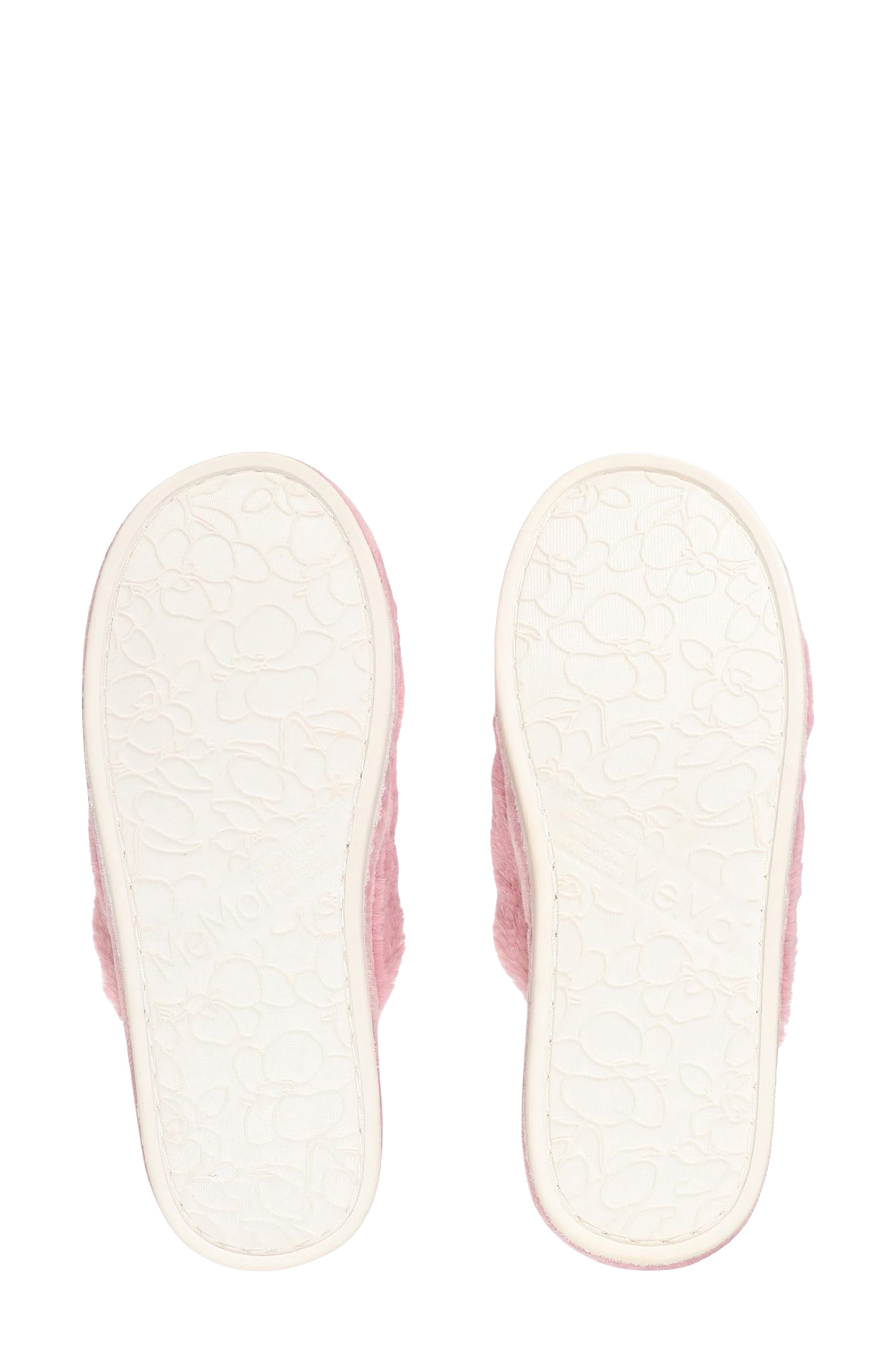 MeMoi Teacup Kitty Plush Faux Fur Slipper, Alternate, color, Mauve