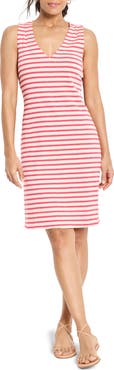 NZT by NIC+ZOE Stripe Sleeveless Cotton & Modal Tank Dress