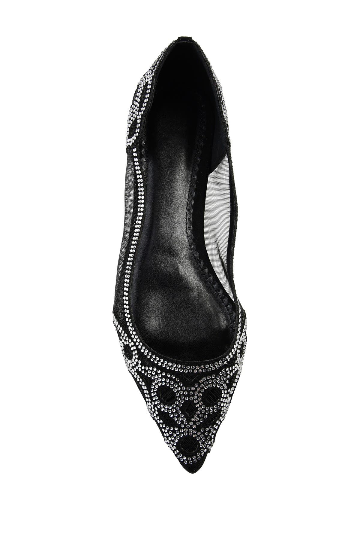 Journee Collection Batavia Rhinestone Flat, Alternate, color, Black