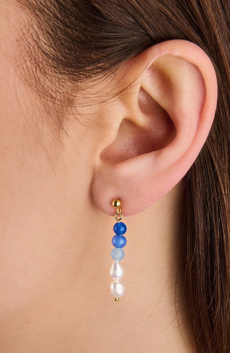 Little Sky Stone Aria Pearl Bead Earrings, Alternate, color, Gradient Blue