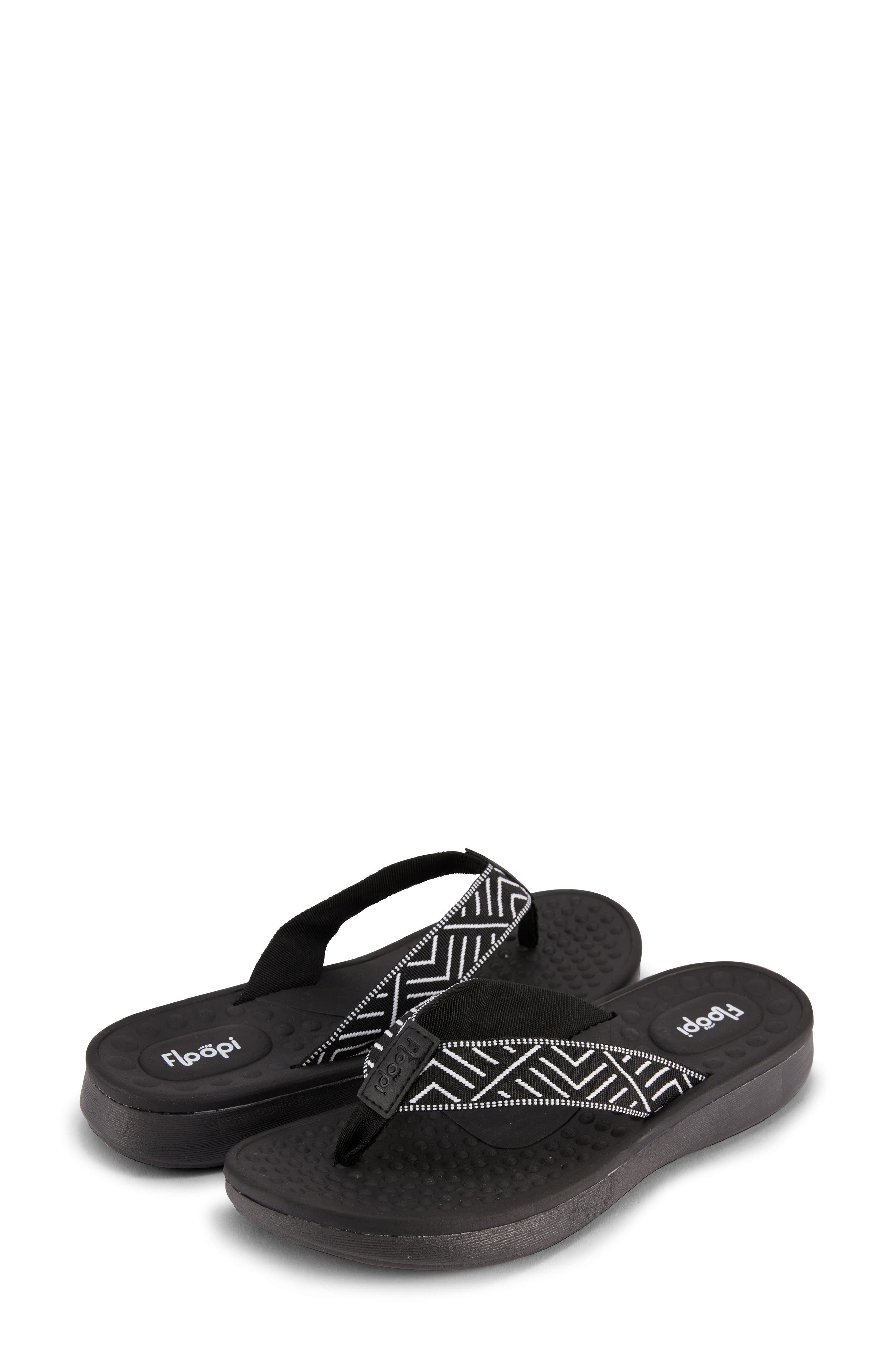 FLOOPI Woven Flip Flop Sandal, Alternate, color, Black