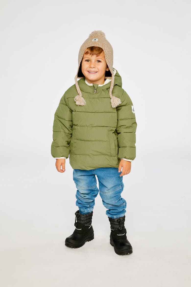 PrimaLoft Hooded Winter Jacket, Alternate, color, Olive Green