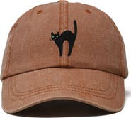Dalix Black Cat Embroidered Casual Hat