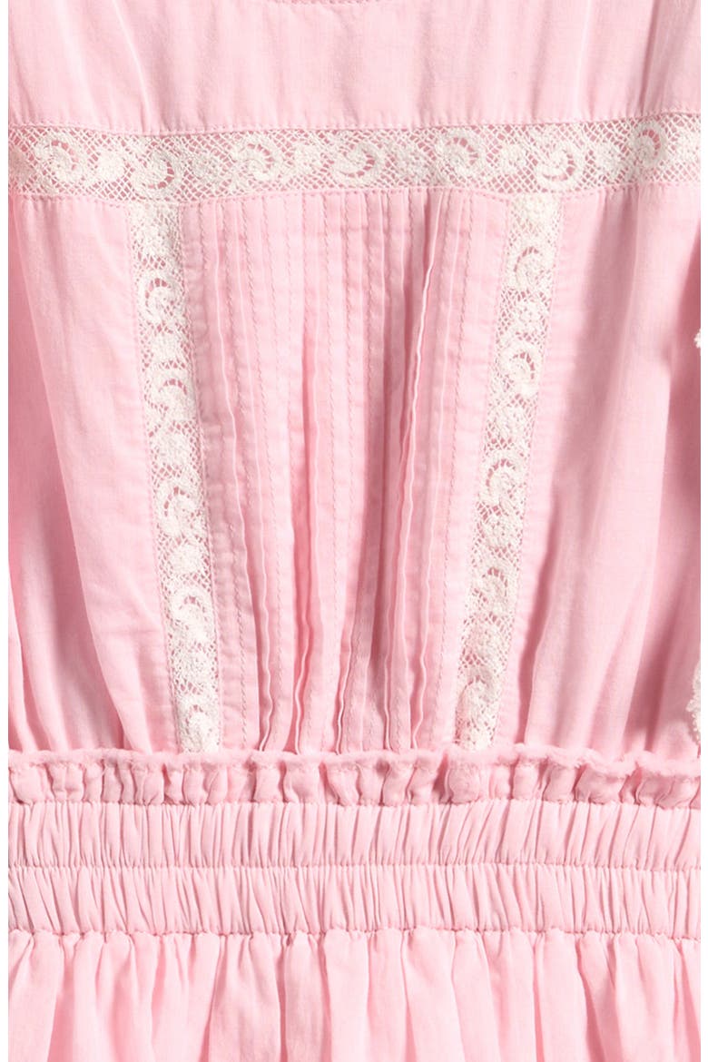 Kids' Jaime Lace Inset Tiered Dress, Alternate, color, PINK