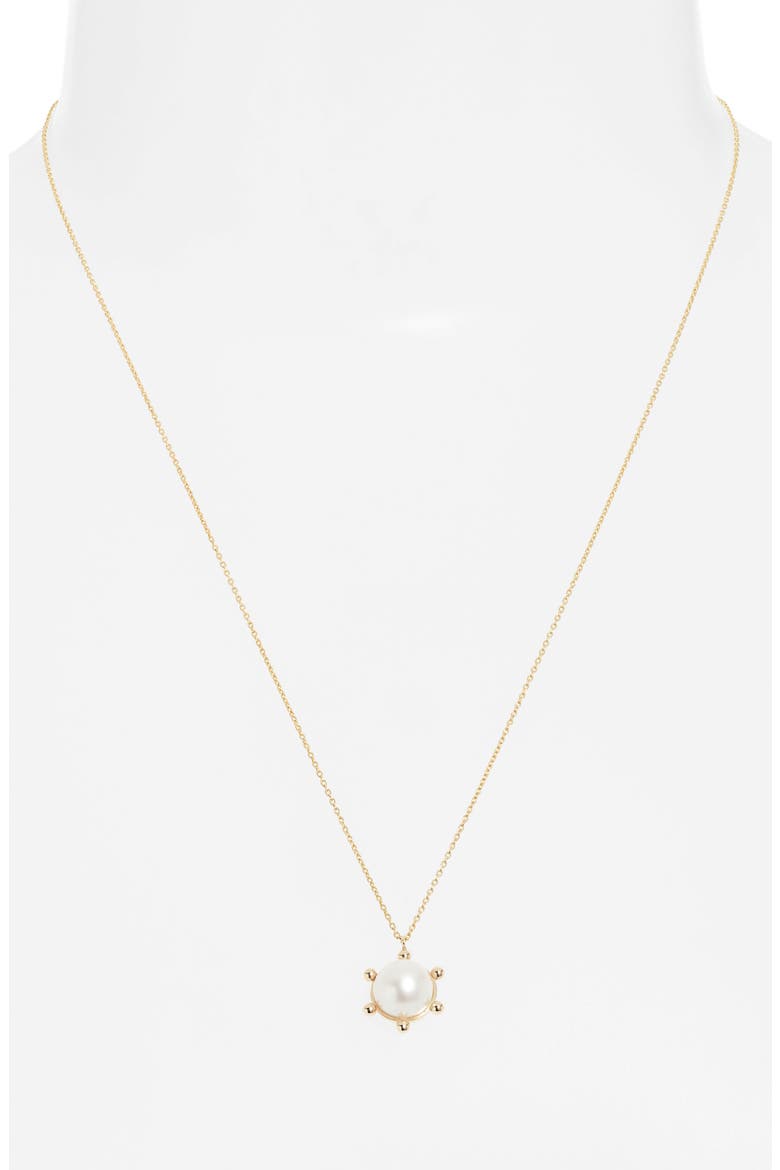 Bubble Cultured Pearl Pendant Necklace, Alternate, color, GOLD