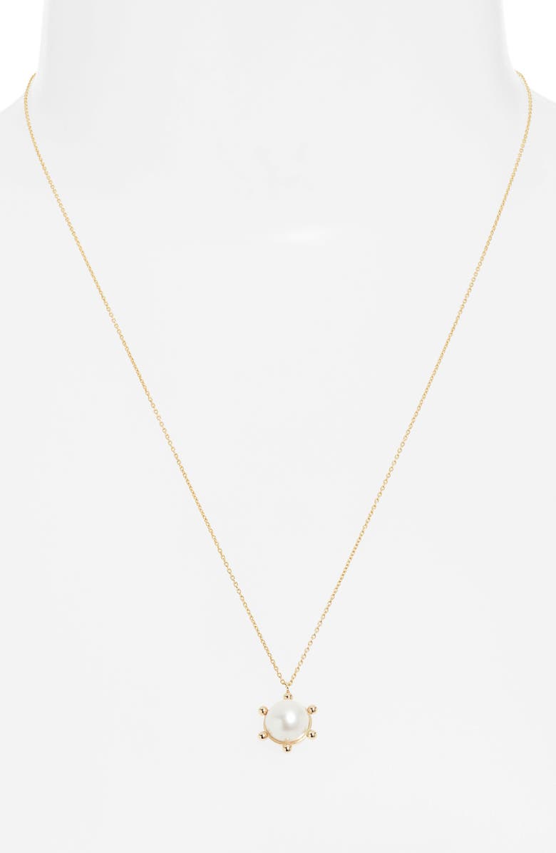 Poppy Finch Bubble Cultured Pearl Pendant Necklace, Alternate, color, Gold
