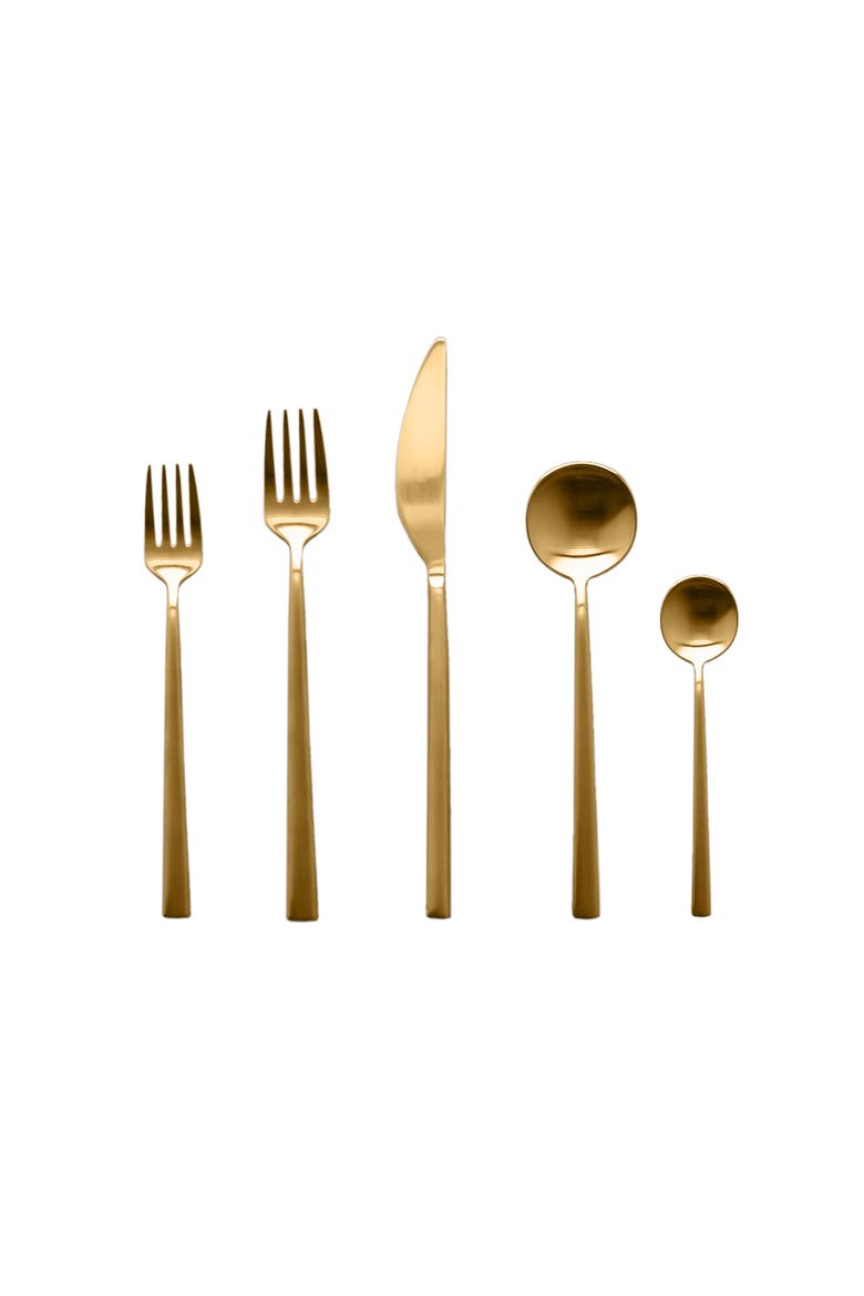 Movida Ice Flatware  Set - 5 Pieces, Main, color, Ice Gold