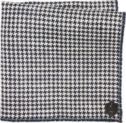 CLIFTON WILSON Houndstooth Cotton Pocket Square