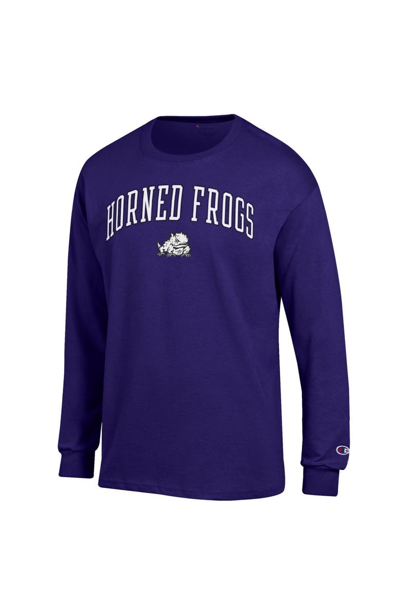 Champion Men's Champion  Purple TCU Horned Frogs Arch Over Logo Long Sleeve T-Shirt, Alternate, color, 