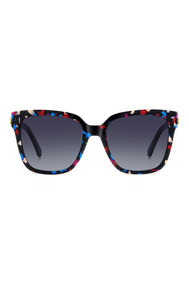 kiya 56mm gradient square sunglasses, Main, color, PATTERN BLACK/ DARK GREY