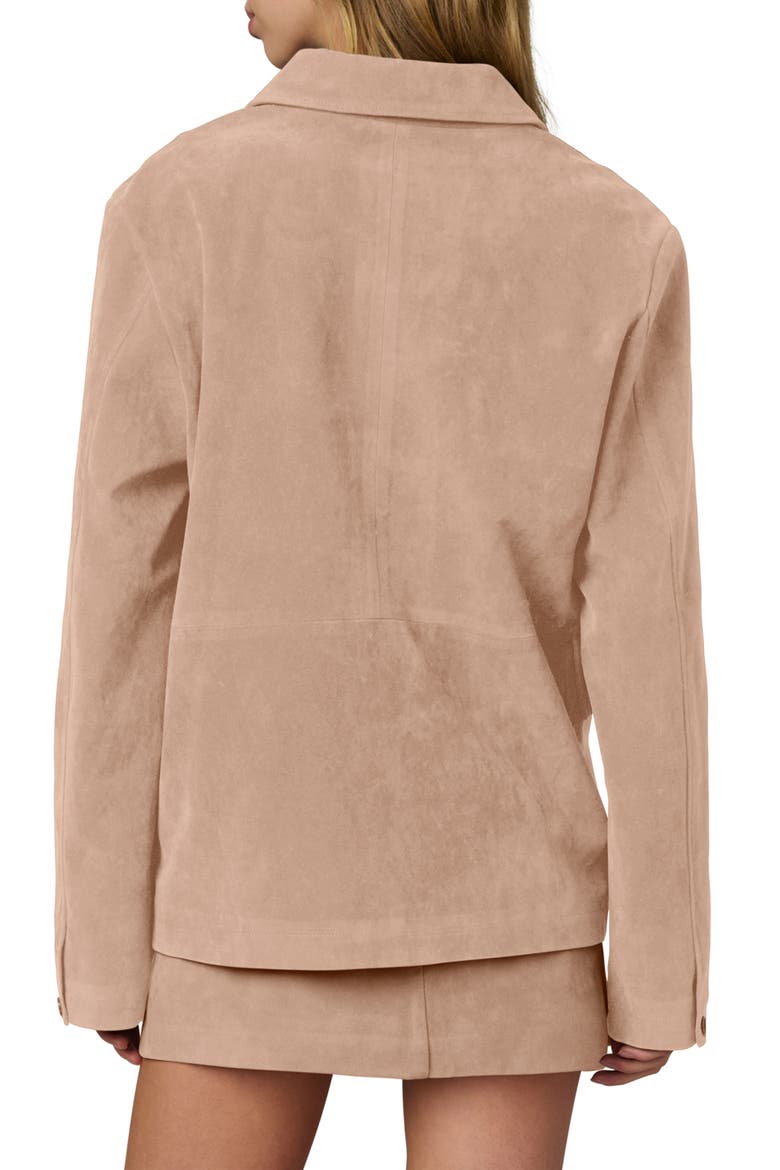 Faux Suede Chore Coat, Alternate, color, CAMEL