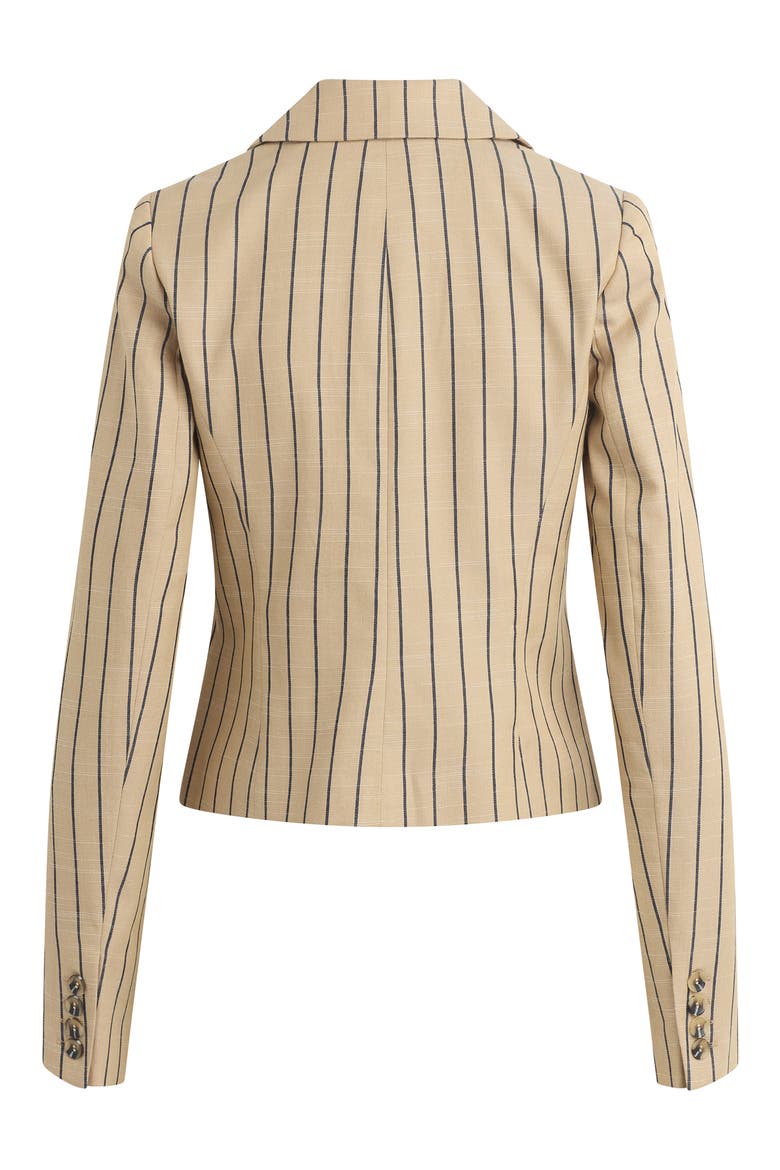 The Miranda Pinstripe Blazer, Alternate, color, BEIGE/ NAVY STRIPE
