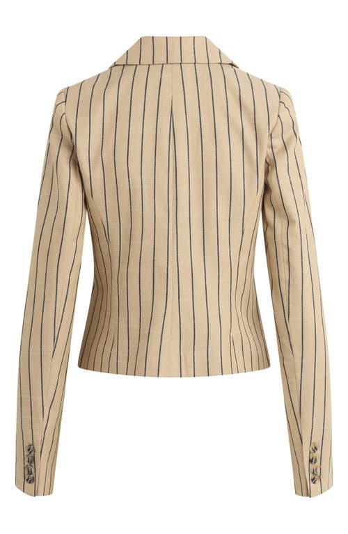 Favorite Daughter The Miranda Pinstripe Blazer In Brown