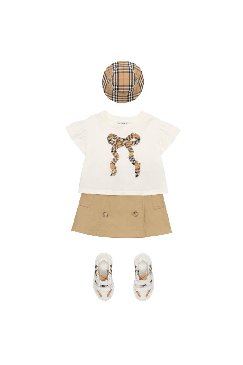 Girls' Cotton Trench Skirt, Alternate, color, Sand beige