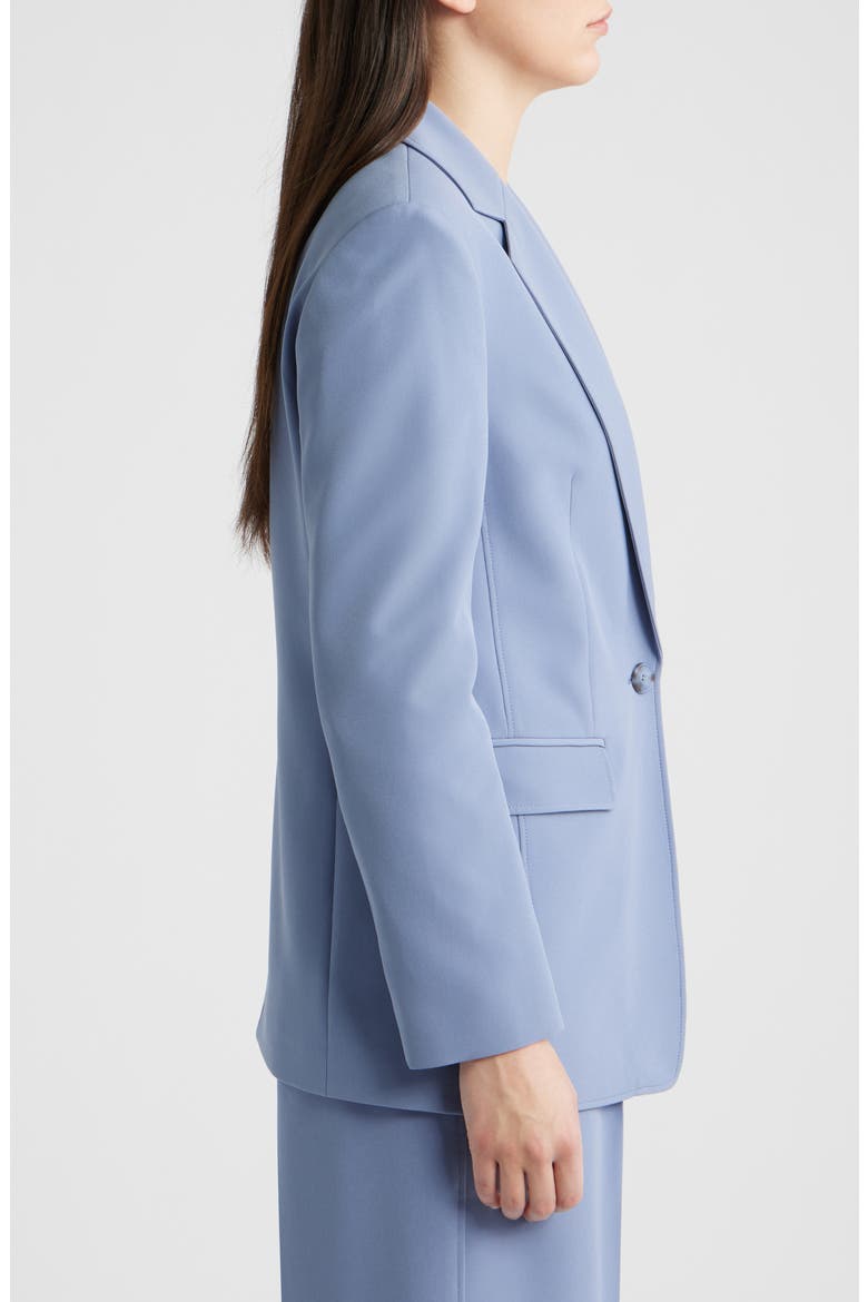 Jabla One-Button Crepe Blazer, Alternate, color, BRIGHT BLUE