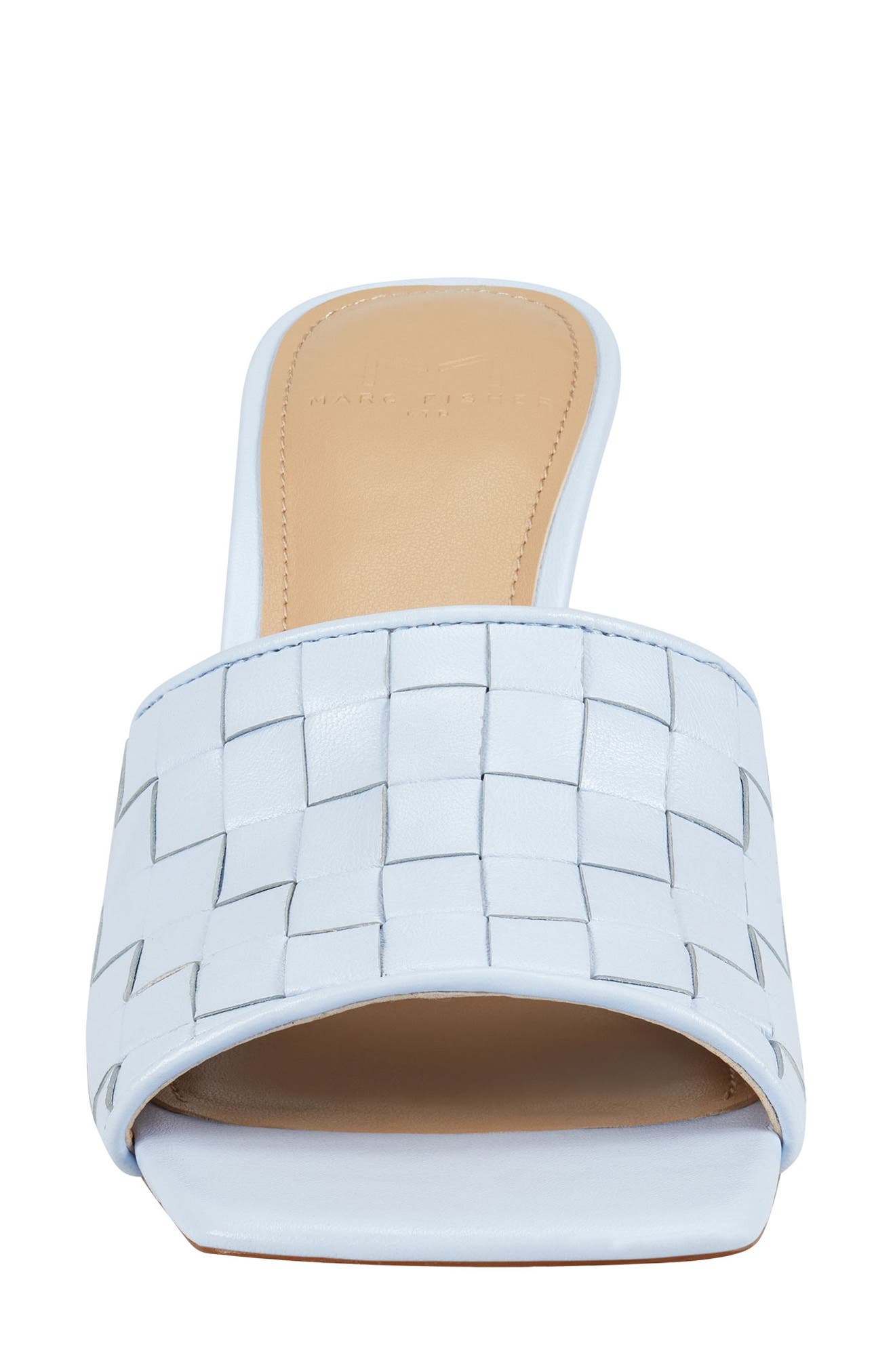 Dara Slide Sandal, Alternate, color, PALE BLUE LEATHER