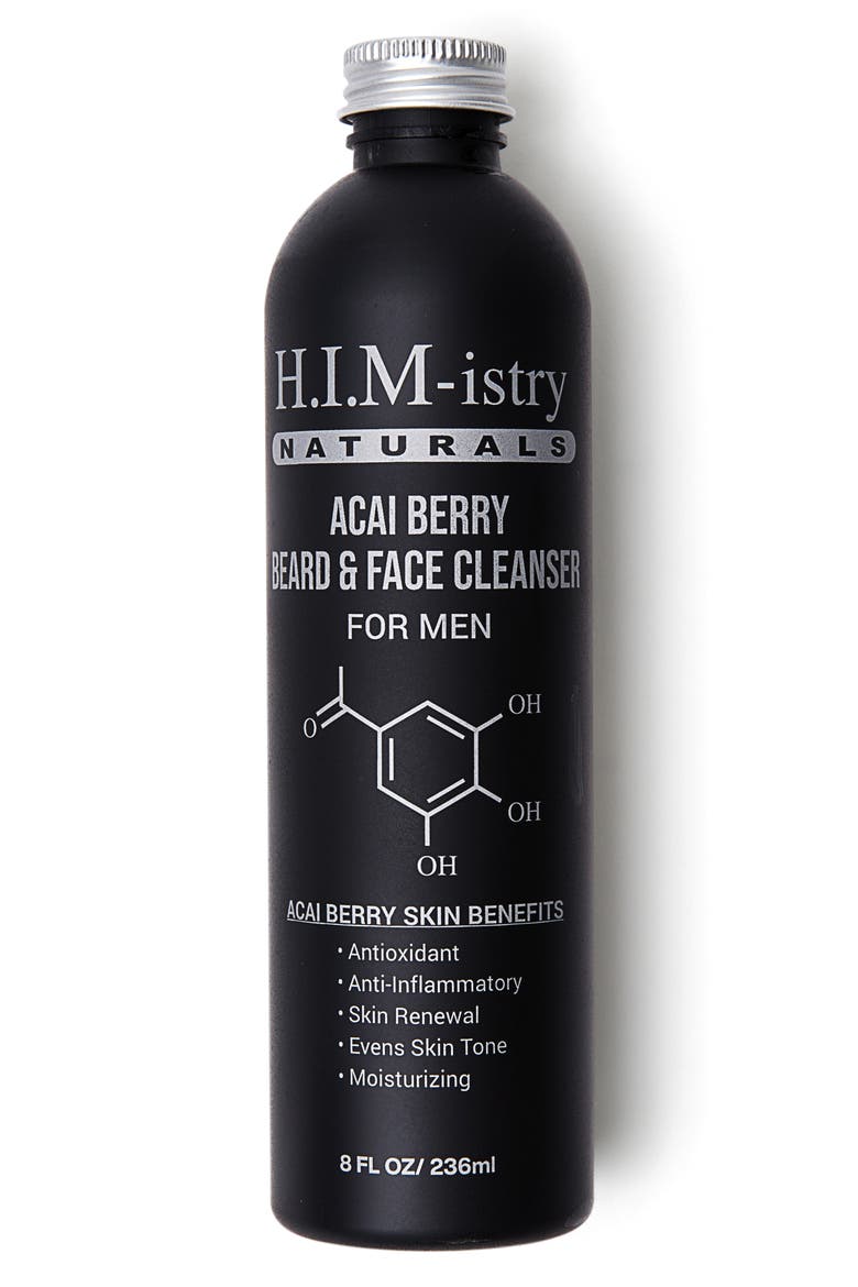 Açai Berry Beard & Face Cleanser, Main, color, NO COLOR