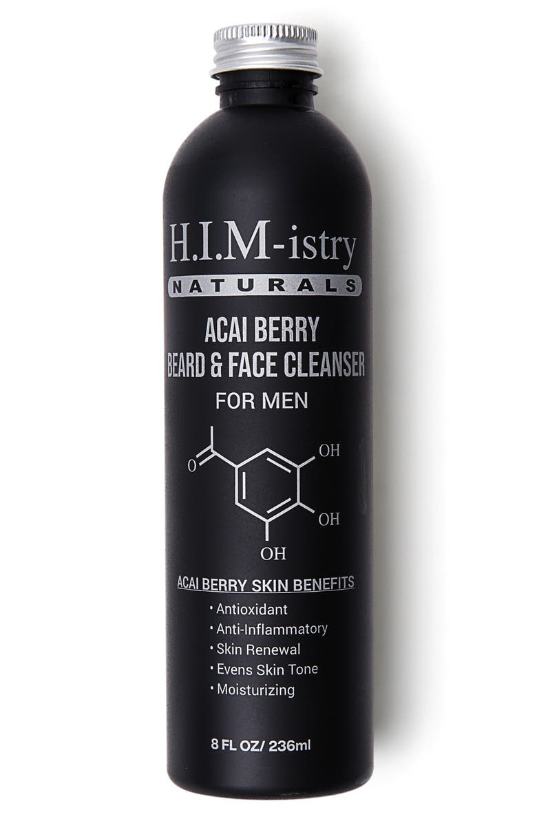 HIMistry Naturals Açai Berry Beard & Face Cleanser, Main, color,