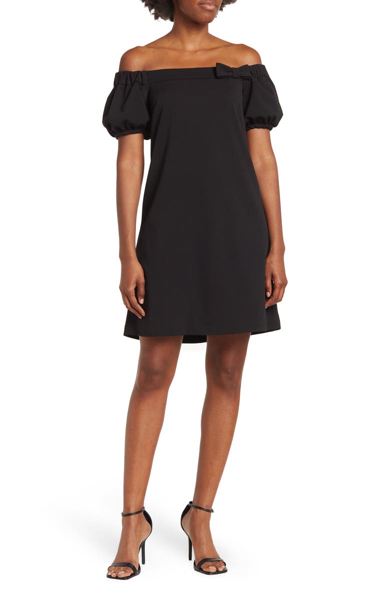 Calvin Klein Off The Shoulder Shift Dress, Main, color, 