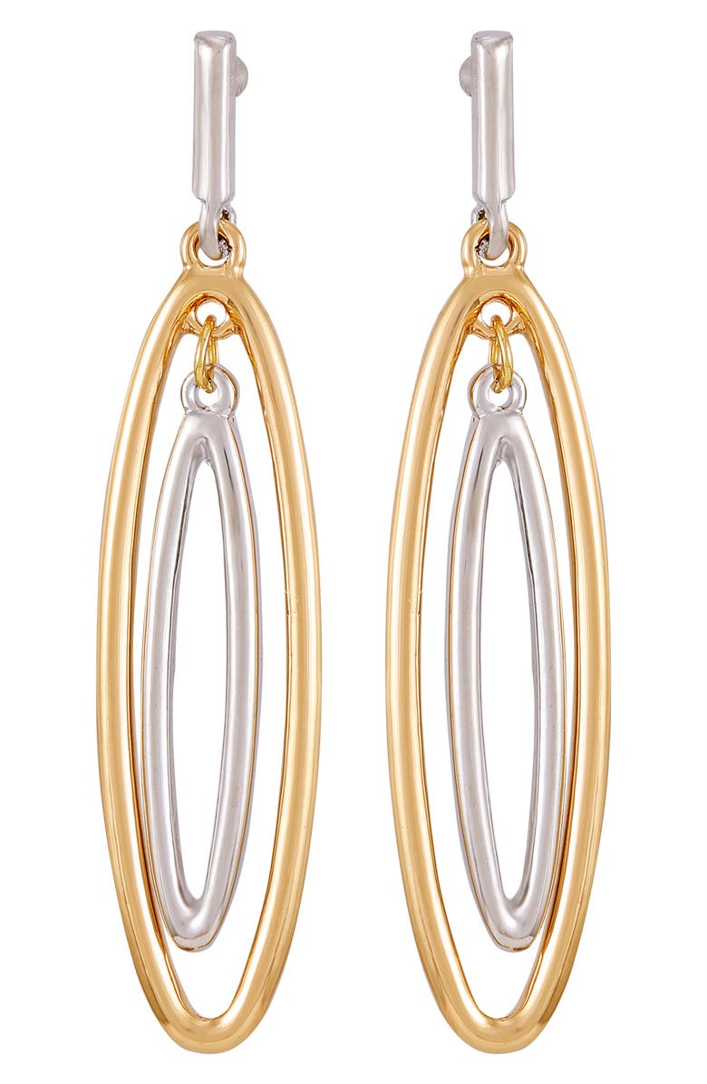 Vince Camuto Two-Tone Drop Earrings, Main, color, Two Tone