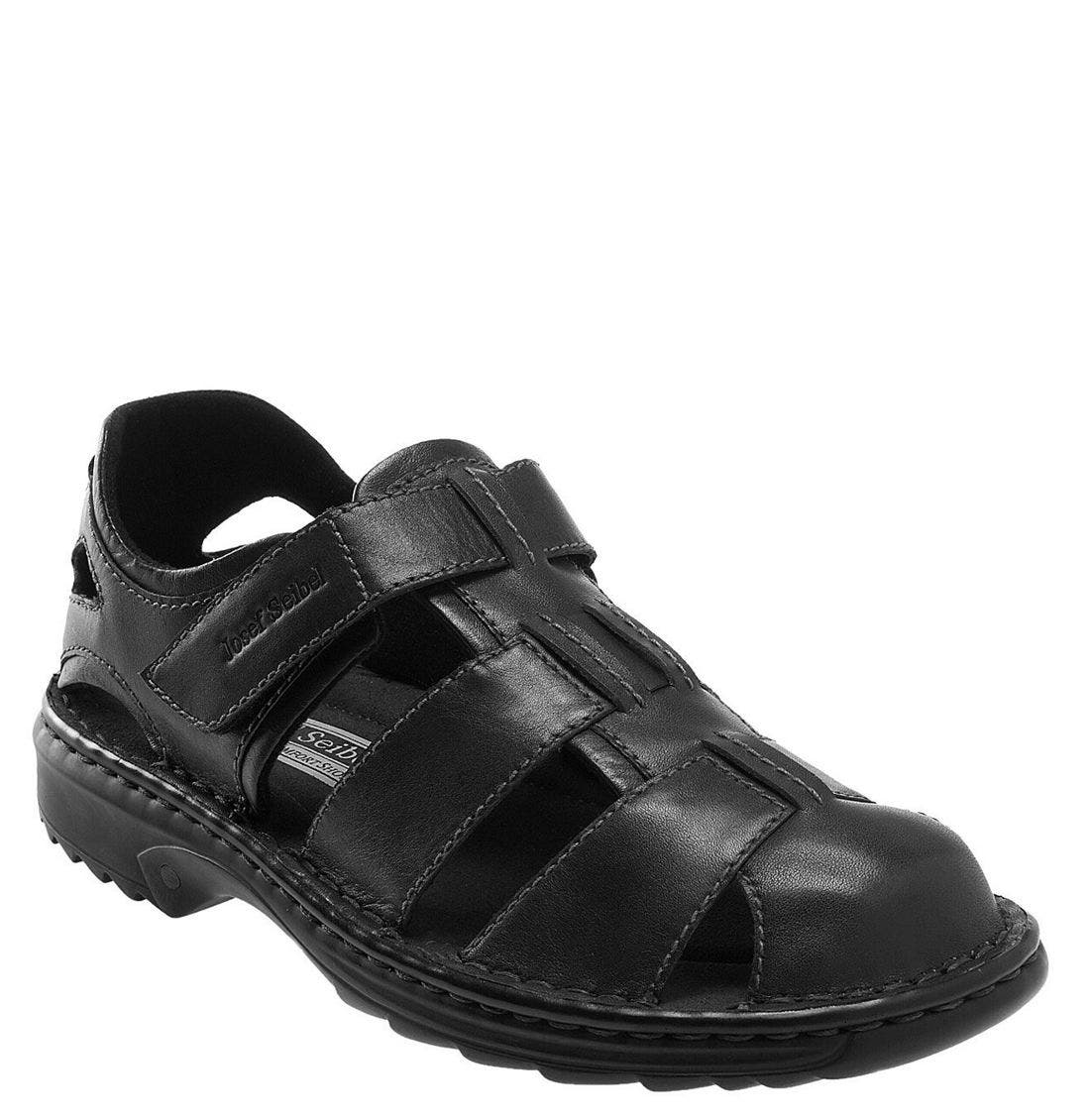 'Jeremy' Sandal, Main, color, BLACK