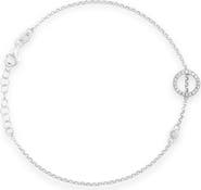 MESHMERISE Diamond Initial Bezel Bracelet