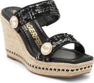 KARL LAGERFELD PARIS Carsen Espadrille Platform Wedge Sandal