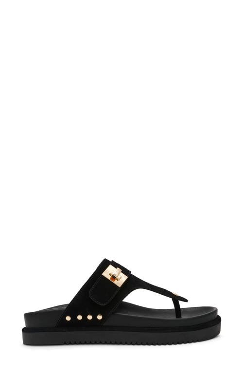Steve Madden Thona Platform Sandal In Black Suede
