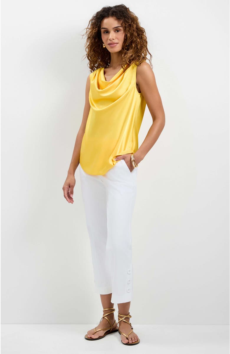 Trina Turk Alessi Cowl Neck Top, Alternate, color, Lambretta Lemon