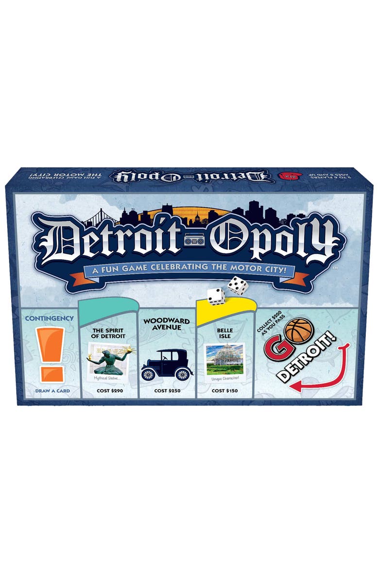 Detroit Opoly Board Game, Main, color, Multicolored