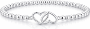 Donatello Gian Beaded intertwined Heart Bracelet