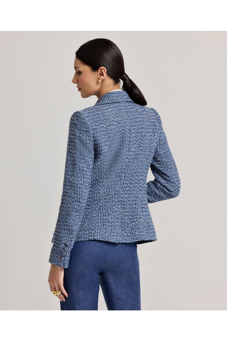 Elinor Short Bouclé Jacket, Alternate, color, Indigo Denim